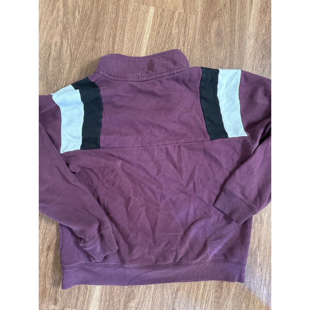 PINK Victoria's Secret Quarter‎ Zip Pullover Burgundy Colorblock S some washware - Picture 3 of 3